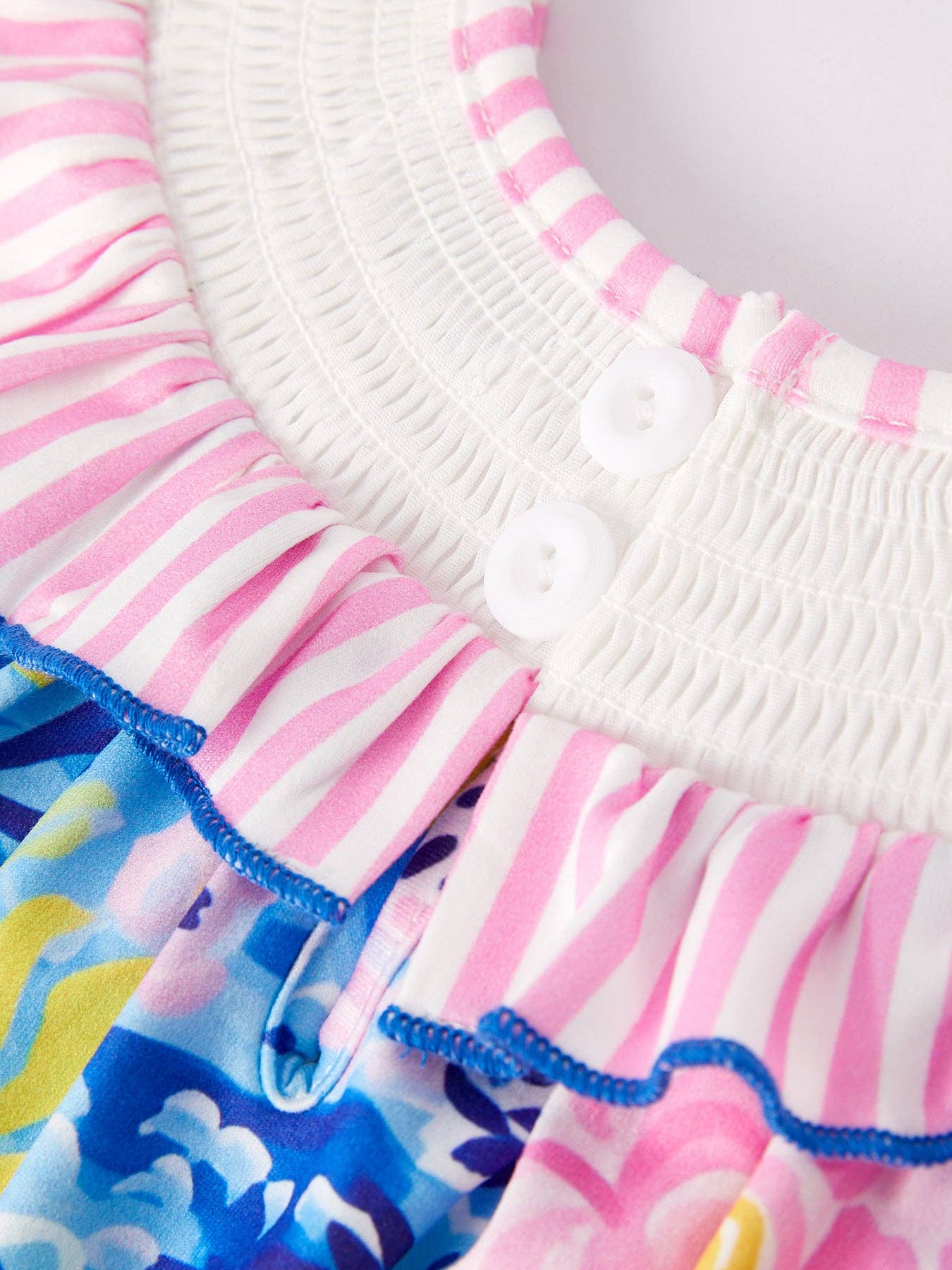 “I ❤ MAMA”Embroidery Smocking Baby Girls Bloomers Set