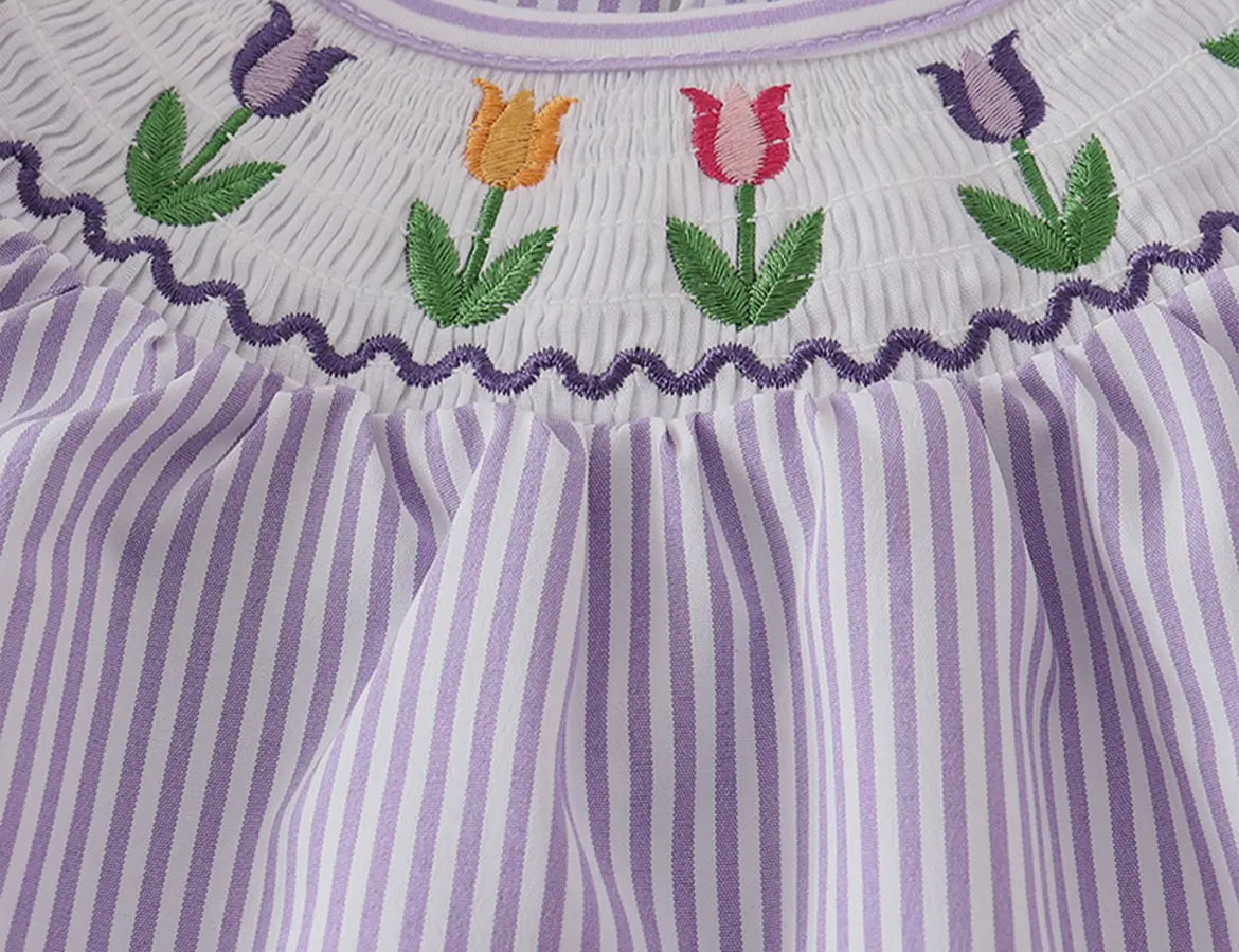 Smocked Tulip top & Bloomers