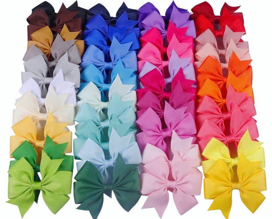 Single 3" Pinwheel Bows: Pink