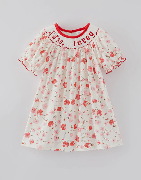 I’m so loved embroidered floral dress