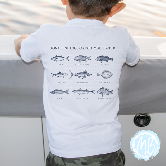 Fishing Team Tee: Light Blue