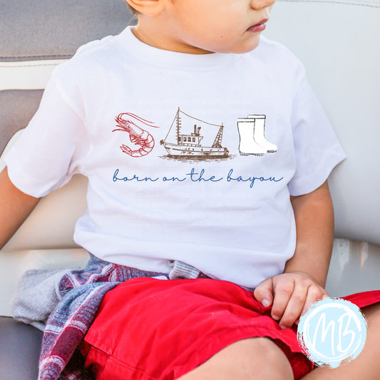 Born on the Bayou Tee: Tan