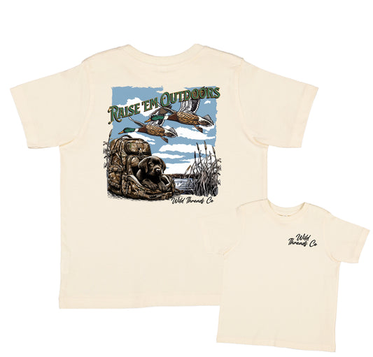 Raise 'Em Outdoors Tee: Natural color