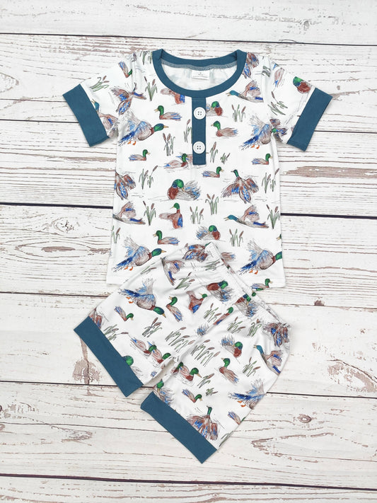 Boys Duck Printed Pajamas